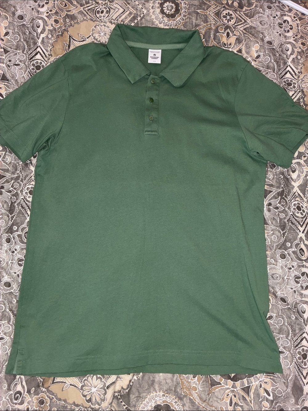 Reigning Champ Green Lightweight Cotton Polo Shirt